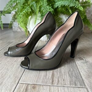 Marc By Marc Jacobs Olive Green Peep-Toe Heels